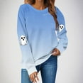 thumbnail image 1 of FDGIU Spooky Season Cute Ghost Graphic Women's Halloween Sweatshirt Oversized Crewneck Pullover Long Sleeve Casual Top Halloween Shirts for Women, 1 of 4