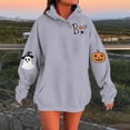 thumbnail image 1 of FDGIU Spooky Season Cute Ghost Graphic Women's Halloween Sweatshirt Oversized Crewneck Pullover Long Sleeve Casual Top Halloween Shirts for Women, 1 of 3