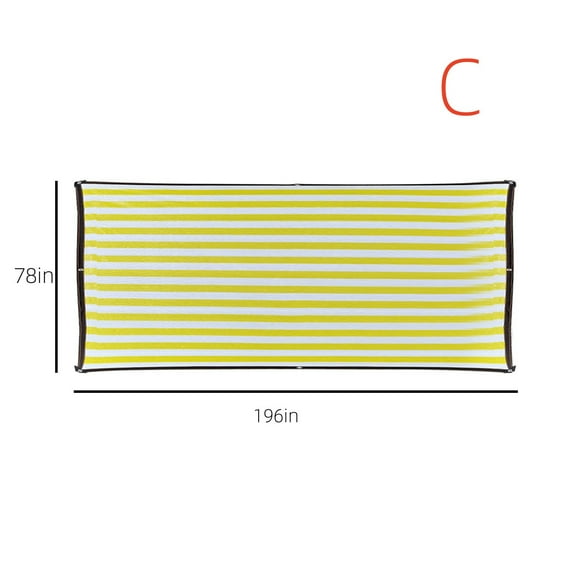 FDGIU Sun Shade Outdoor Sunny Shade Cloth, Pergola, And Backyard Patio Sunshade With Protection, Heat Material, Reinforced Grommets(Yellow) Outdoor Sun Awning