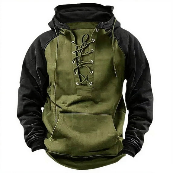 FDGIU Tactical Hoodies for Men - Quarter Zip Pullover Hoodie, Fleece Lined Workout Sweatshirt with Pockets, Vintage Casual Gym Hooded Cargo Top for Fall Fashion
