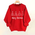thumbnail image 1 of ‌FDGIU Trendy 2025 Women's Xmas Sweater – Funny Print Long Sleeve Pullover, Winter Casual Tunic‌, 1 of 5