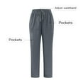 thumbnail image 1 of FDGIU Trousers for Men Plus Size Pants Man's Solid Color Straight Barrel Draw Rope Elastic Waist Multiple Pockets Nursing Worker Pants, 1 of 6