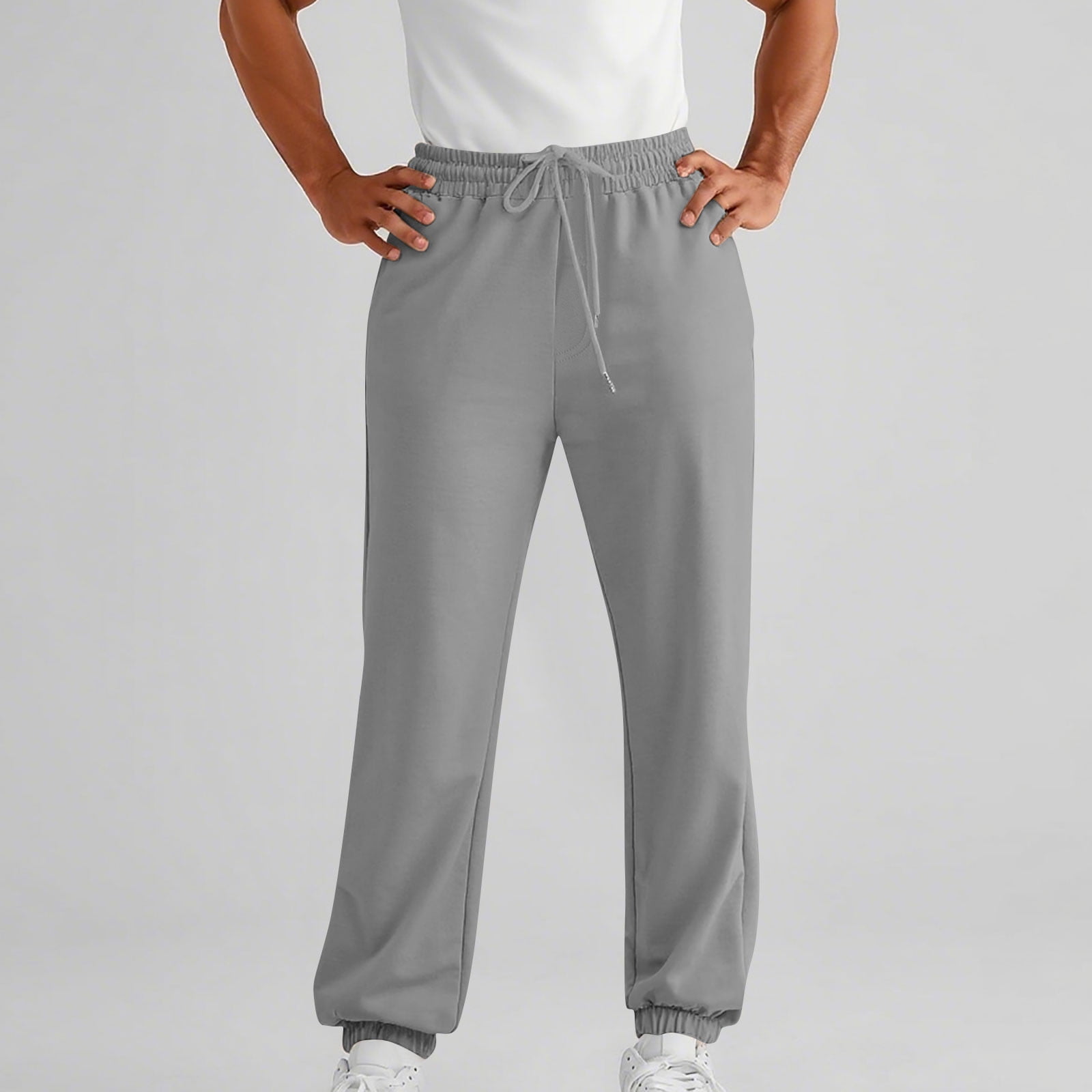 Men's Plus Size Drawstring Texture Pants