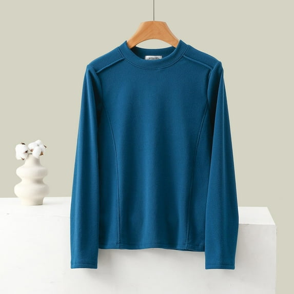 FDGIU Turtle Necks Tops for Women Thermal Long Sleeve Shirt, Casual Slim Fit Tee Soft Base Layer Fall Tops