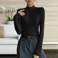 thumbnail image 1 of FDGIU Turtle Necks Tops for Women Thermal Long Sleeve Shirt, Casual Slim Fit Tee Soft Base Layer Fall Tops, 1 of 6