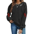 thumbnail image 1 of FDGIU ‌Valentine's Day Shirt Women, Heart Print Long Sleeve T-Shirt with Crew Neck for Valentine's Outfit & Casual Wear, 1 of 6