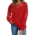 thumbnail image 1 of FDGIU ‌Valentine's Day Shirt Women, Heart Print Long Sleeve T-Shirt with Crew Neck for Valentine's Outfit & Casual Wear, 1 of 6