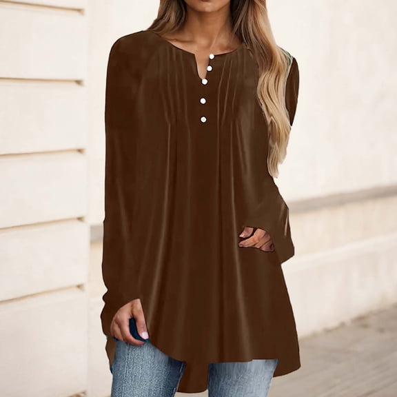 FDGIU Velvet Tops for Women - Long Sleeve Button Down Collared Shirt Fall Winter Blouses