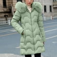 thumbnail image 1 of FDGIU Winter Jackets for Women Insulated Coat Ladies' Casual Colored Long-sleeved Hooded Jacket, 1 of 7