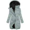 thumbnail image 1 of FDGIU Winter Women's Long Lightweight Puffer Jacket, Hooded Warm Insulated Long Sleeve Coat for Everyday, 1 of 6