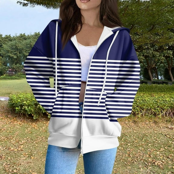 FDGIU Women's 2025 Lightweight Zip Up Hoodie - Oversized Thin Long Sleeve Sweatshirt with Pockets, Casual Fall Jacket for Fall Fashion Outfits