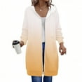 thumbnail image 1 of FDGIU Women's 2025 Long Hoodies - Full Zip Tunic Sweatshirt with Pockets, Trendy Fall Casual Outerwear, Open Front Cardigan Style, 1 of 6