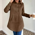 thumbnail image 1 of FDGIU Women's 2025 Oversized Hoodie Dress - Long Sleeve Tunic Sweatshirt with Pockets, Soft Fleece Fall Winter Clothes, 1 of 7
