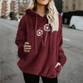 thumbnail image 1 of FDGIU Women's 2025 Oversized Hoodies - Fleece Lined Long Sleeve Sweatshirts with Pockets, Warm Winter Pullover for Fall Outfits, 1 of 4