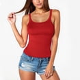 thumbnail image 1 of FDGIU Women's 2025 Ribbed Camisole Tank Top - Slim Fit Scoop Neck with Adjustable Spaghetti Strap for Summer Layering, 1 of 5