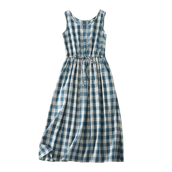 FDGIU Women's 2025 Striped Summer Dress - Casual Sleeveless T-Shirt Dress, Loose Tank Sundress