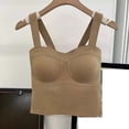 thumbnail image 1 of FDGIU Women's Built-in Bra Crop Tank Top - Sleeveless Crew Neck Padded Athletic Yoga Workout Casual Top, 1 of 6