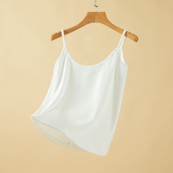 FDGIU Women's Camisole Strap Cami Tops Spaghetti Tank Top Plain Vest Summer Basic