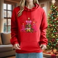 thumbnail image 1 of FDGIU ‌Women's Christmas Hoodies 2025 - Oversized Xmas Tree Print Sweatshirt, Long Sleeve Holiday Pullover Tops, 1 of 4