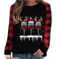 thumbnail image 1 of FDGIU Women's Christmas Long Sleeve T-Shirt - Lightweight Christmas Tree Graphic Top, Snowflake Sequined Blouse, Xmas Vacation Casual Sweatshirt, 1 of 3