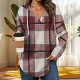 thumbnail image 1 of ‌FDGIU Women's Crewneck Sweatshirt - Long Sleeve High Low Hem Tops, Casual Curved Hem Fall Shirt, 1 of 4