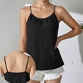 thumbnail image 1 of FDGIU Women's Crewneck Tank Tops - Spaghetti Strap Camisole Loose Fit Summer Basic Cami Shirt Casual, 1 of 7