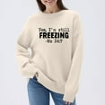 thumbnail image 1 of FDGIU Women's Funny Graphic Print Oversized Pullover - Knit Long Sleeve Shirt, Casual Comfy Loose Fit Sweater, 1 of 6