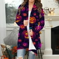 thumbnail image 1 of FDGIU Women's Halloween Cardigan 2025 - Printed Open Front Long Sleeve Cover-Up, Lightweight Crochet Fall Coat, Medium Length Coat Casual, 1 of 6