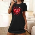 thumbnail image 1 of FDGIU Women's Heart Printed Nightgown for Valentine's Day - Soft Short Sleeve Sleepshirt Pajama Dress Loungewear S-2XL, 1 of 6