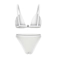 thumbnail image 1 of FDGIU Women's High Waisted Bikini Set V Neck Front & Adjustable Straps Two Piece Swimsuit, Tummy Control Tankini Bathing Suit, for Beach Vacation; Bathing Suits for Women, 1 of 5