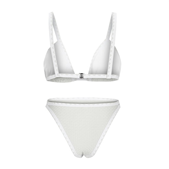 FDGIU Women's High Waisted Bikini Set V Neck Front & Adjustable Straps Two Piece Swimsuit, Tummy Control Tankini Bathing Suit, for Beach Vacation; Bathing Suits for Women