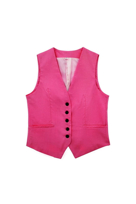 FDGIU Women's Linen Crop Tank Tops - V Neck Sleeveless Blouse (Summer Pleated Business Casual) Solid Color