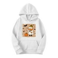 thumbnail image 1 of FDGIU Women's Loose Cute Crewneck Pullover, Halloween Graphic Tees for Women, Pumpkin Long Sleeve Tops, Soft Breathable Casual Top，Oversized Hooded Sweatshirts Fall, 1 of 6