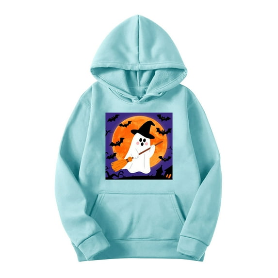 FDGIU Women's Loose Cute Crewneck Pullover, Halloween Graphic Tees for Women, Pumpkin Long Sleeve Tops, Soft Breathable Casual Top,Oversized Hooded Sweatshirts Fall