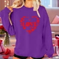 thumbnail image 1 of FDGIU ‌Women's Love Heart Sweatshirt, Valentine's Day Graphic Tee Long Sleeve Casual Top for Party & Gift Exchange, 1 of 7
