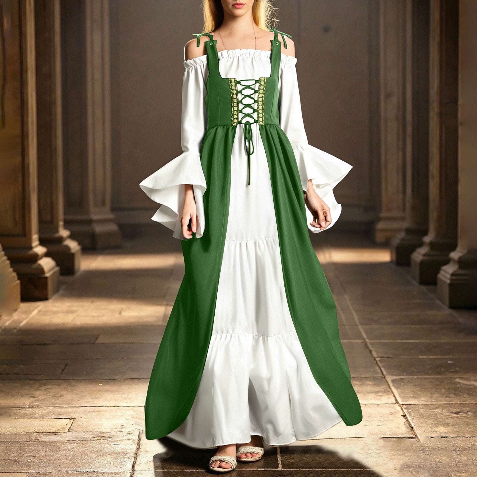 FDGIU Women's Medieval Renaissance Dress Gothic Halloween