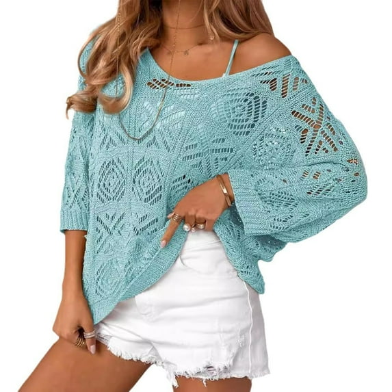FDGIU Women's Oversized Knit Sweater 2025 - Chunky Solid Color Crew Neck Pullover, Warm Winter Fall Top, Cozy Casual Loose Fit