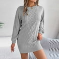 thumbnail image 1 of FDGIU Women's Oversized Knit Sweater 2025 - Chunky Solid Color Crew Neck Pullover, Warm Winter Fall Top, Cozy Casual Loose Fit, 1 of 7