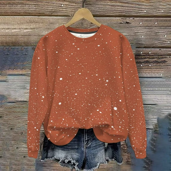 FDGIU Women's Oversized Sweatshirt 2025 - Trendy Gradient Crewneck Pullover, Lightweight Long Sleeve Tops for Summer & Fall, Casual Loose Fit Athletic Blouse & Tunic