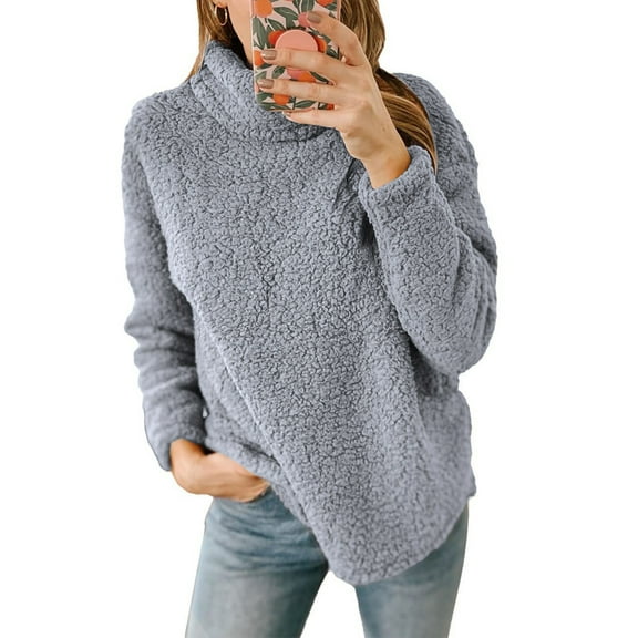 FDGIU Women's Oversized Sweatshirts 2025 - Fleece Pullover Crewneck Long Sleeve, Comfy Fall Winter Tops Casual Outfits