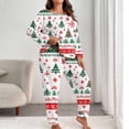 thumbnail image 1 of FDGIU Women's Plus Size Christmas Pajamas‌, Holiday Printed Long Sleeve Set, Soft Crewneck Top & Pants, 1 of 6