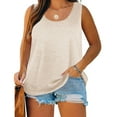 thumbnail image 1 of FDGIU Women's Plus Size Cotton Tank Tops - Sleeveless Shirts, 2025 Summer Camisole Tops Long Fit for Yoga/Beach, 1 of 6