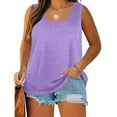 thumbnail image 1 of FDGIU Women's Plus Size Cotton Tank Tops - Sleeveless Shirts, 2025 Summer Camisole Tops Long Fit for Yoga/Beach, 1 of 6