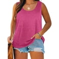 thumbnail image 1 of FDGIU Women's Plus Size Cotton Tank Tops - Sleeveless Shirts, Summer Camisole Tops Long Fit for Yoga/Beach, 1 of 8
