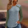 thumbnail image 1 of FDGIU Women's Ribbed Knit Pullover - Long Sleeve Crewneck Tunic Top, Fall Winter Casual Sweater, 1 of 3