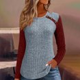 thumbnail image 1 of FDGIU Women's Ribbed Knit Pullover - Long Sleeve Crewneck Tunic Top, Fall Winter Casual Sweater, 1 of 3