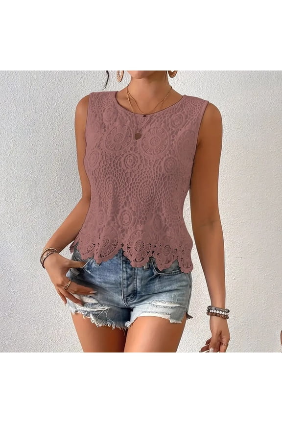 Women's Ruched Slim Fit Tank Top - Sleeveless Crewneck Casual Summer Basic Cami Shirt