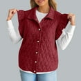 thumbnail image 1 of FDGIU Women's Sleeveless Outdoor Vest - Hooded Winter Quilted Vest with Casual Fashion Design, Warm Zip Up Outerwear for Fall, 1 of 7