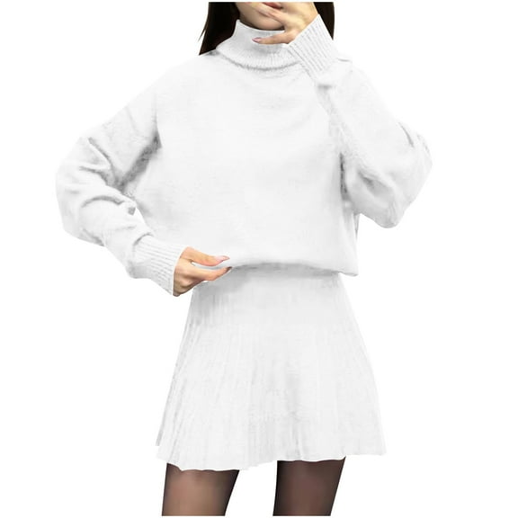 FDGIU ‌‌‌‌‌‌‌Women's Sweater Dress - Long Sleeve Ribbed Knit Maxi Bodycon, Slim Fit A Line Crewneck Fall Dress