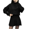 thumbnail image 1 of FDGIU ‌‌‌‌‌‌‌Women's Sweater Dress - Long Sleeve Ribbed Knit Maxi Bodycon, Slim Fit A Line Crewneck Fall Dress, 1 of 5